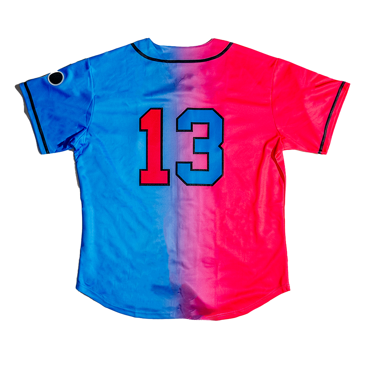 Back of 13 Joyology baseball jersey