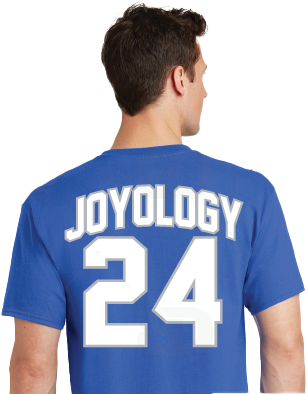 Joyology 24 tailgate blue t shirt back