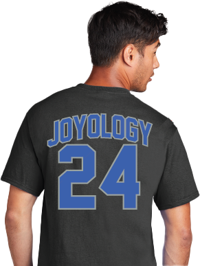 Joyology 24 tailgate black t shirt back